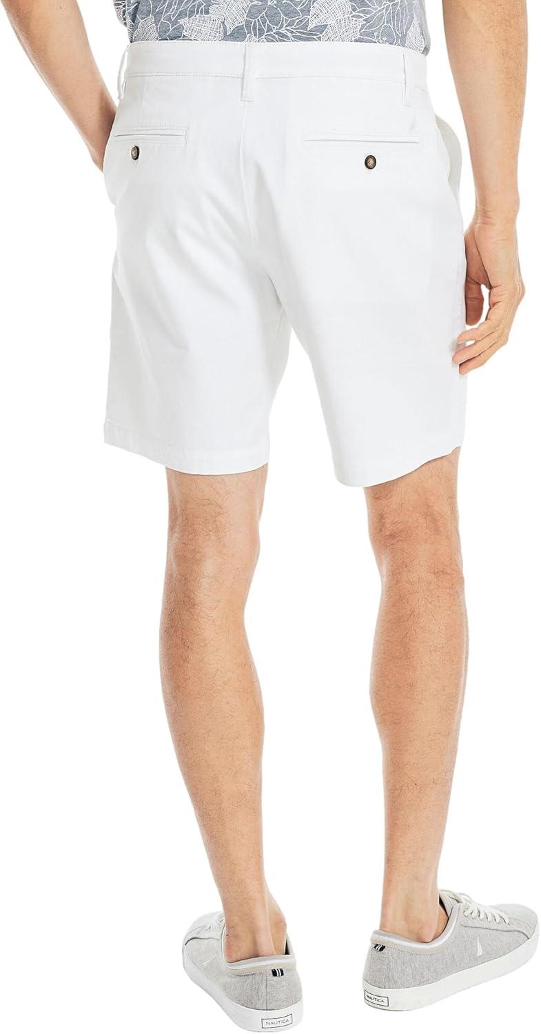 imageNautica Mens 85quot Deck ShortOptic White