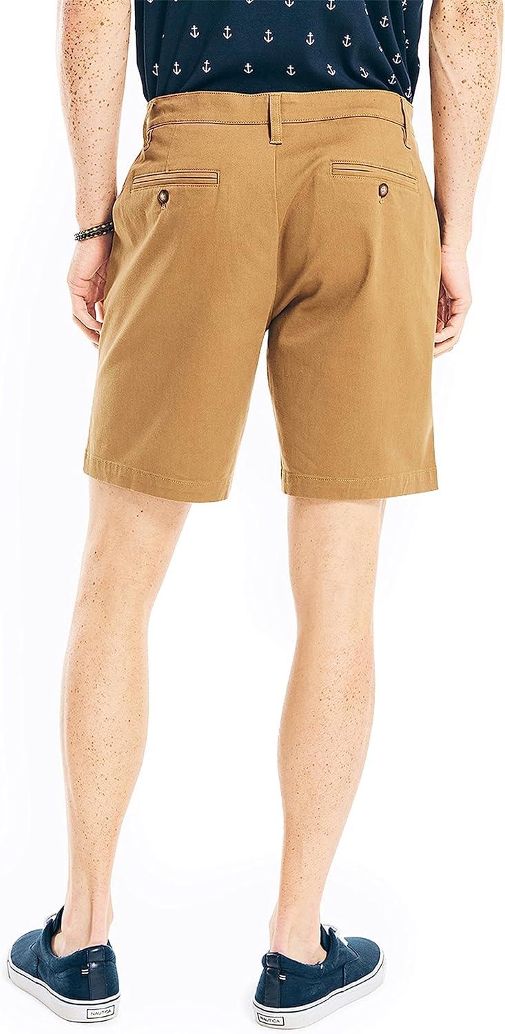 imageNautica Mens 85quot Deck ShortOyster Brown