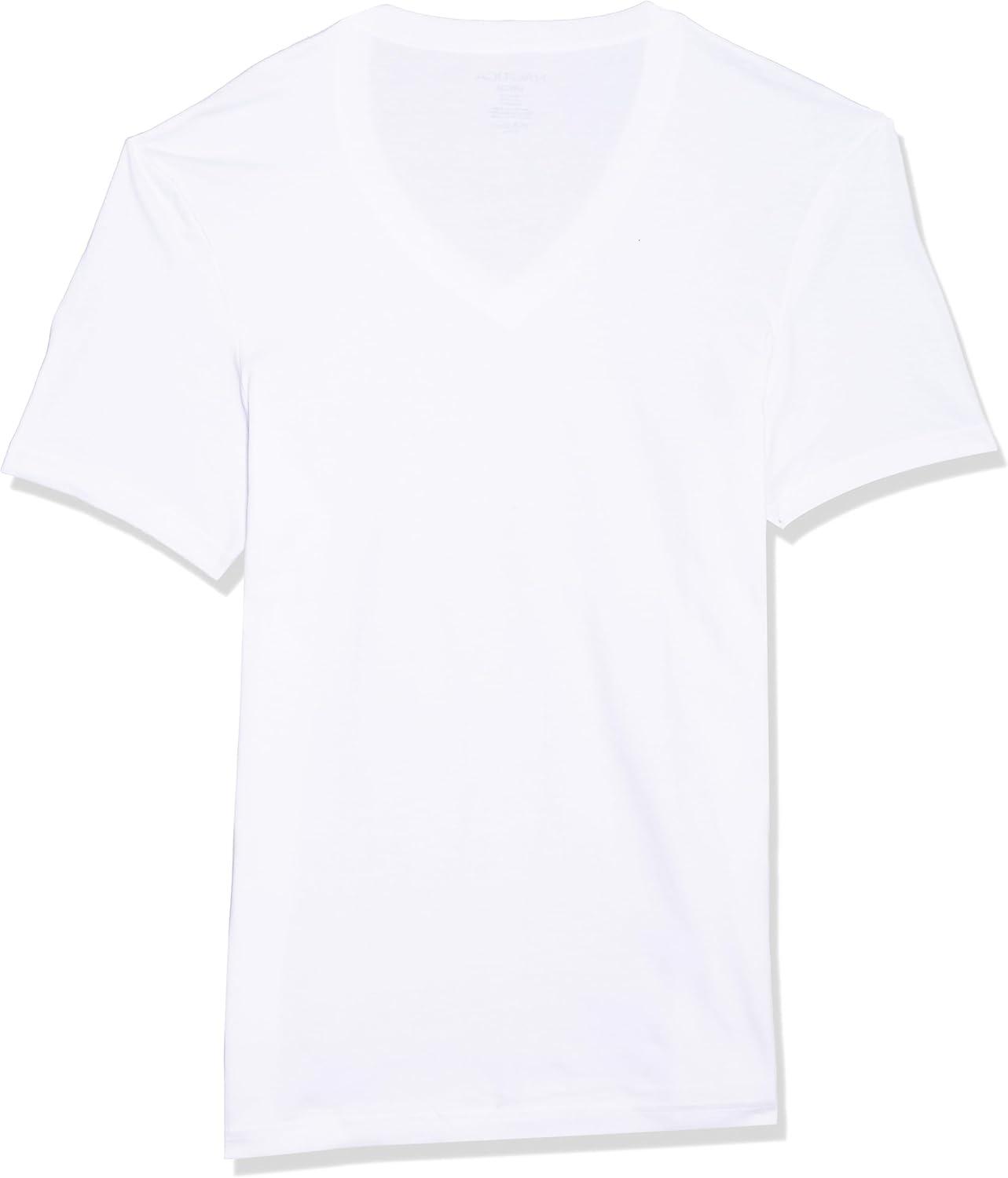 imageNautica Mens Cotton VNeck 3Pack TShirtWhite New