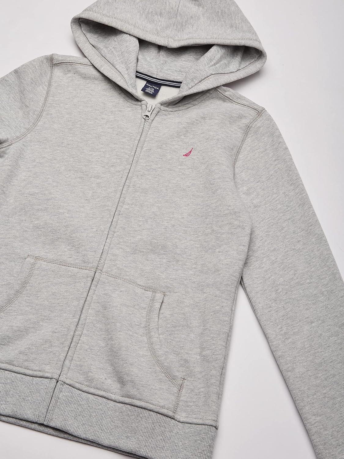 imageNautica girls Fleece Fullzip Hoodie SweatshirtGrey Heather