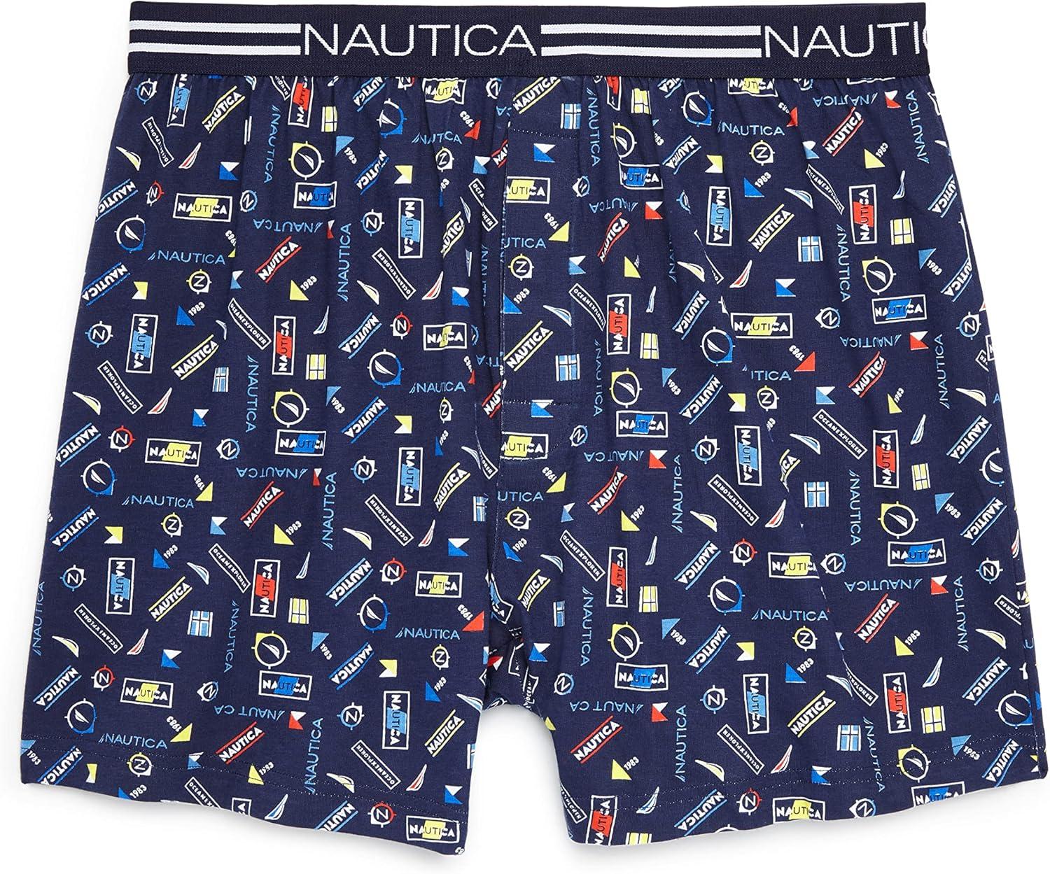 imageNautica mens Classic Cotton Loose Knit BoxerOcean ExplorerPeacoat