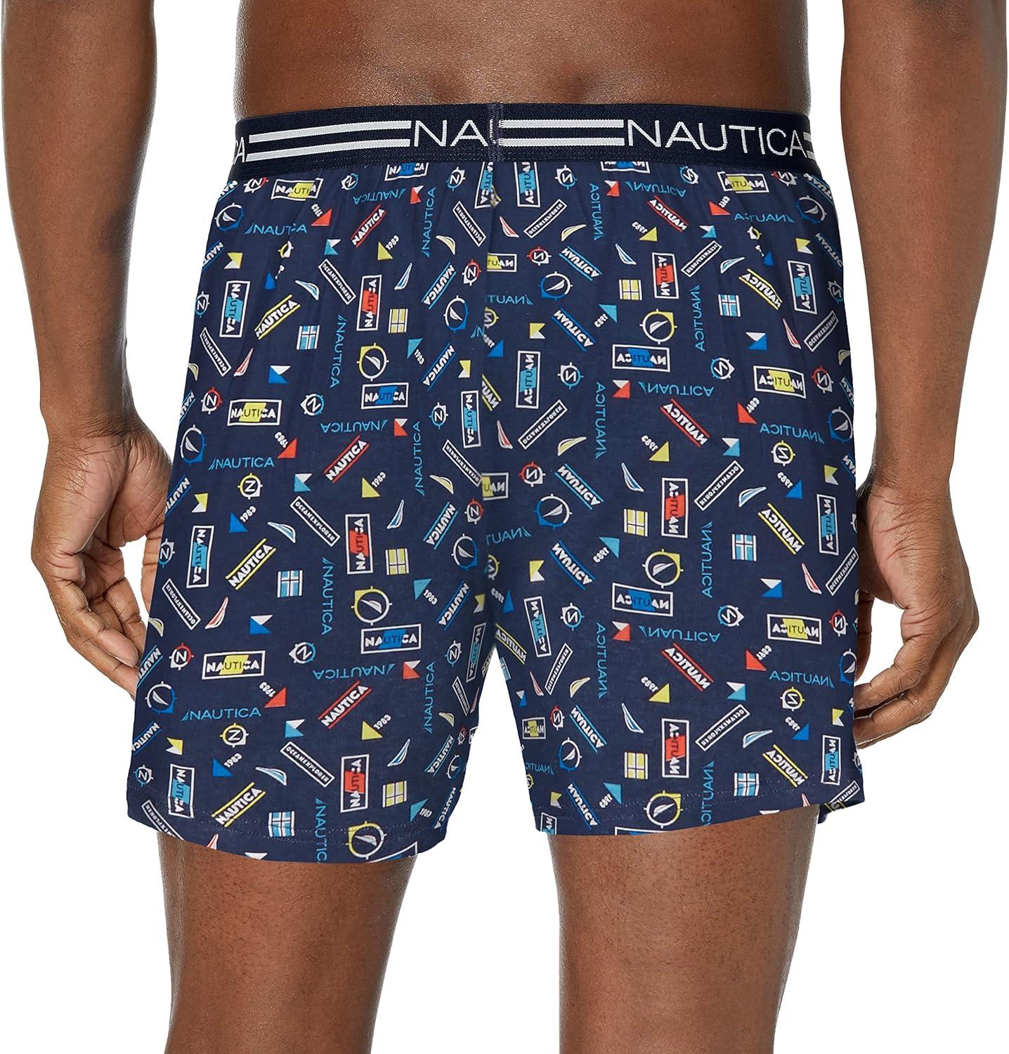 imageNautica mens Classic Cotton Loose Knit BoxerOcean ExplorerPeacoat