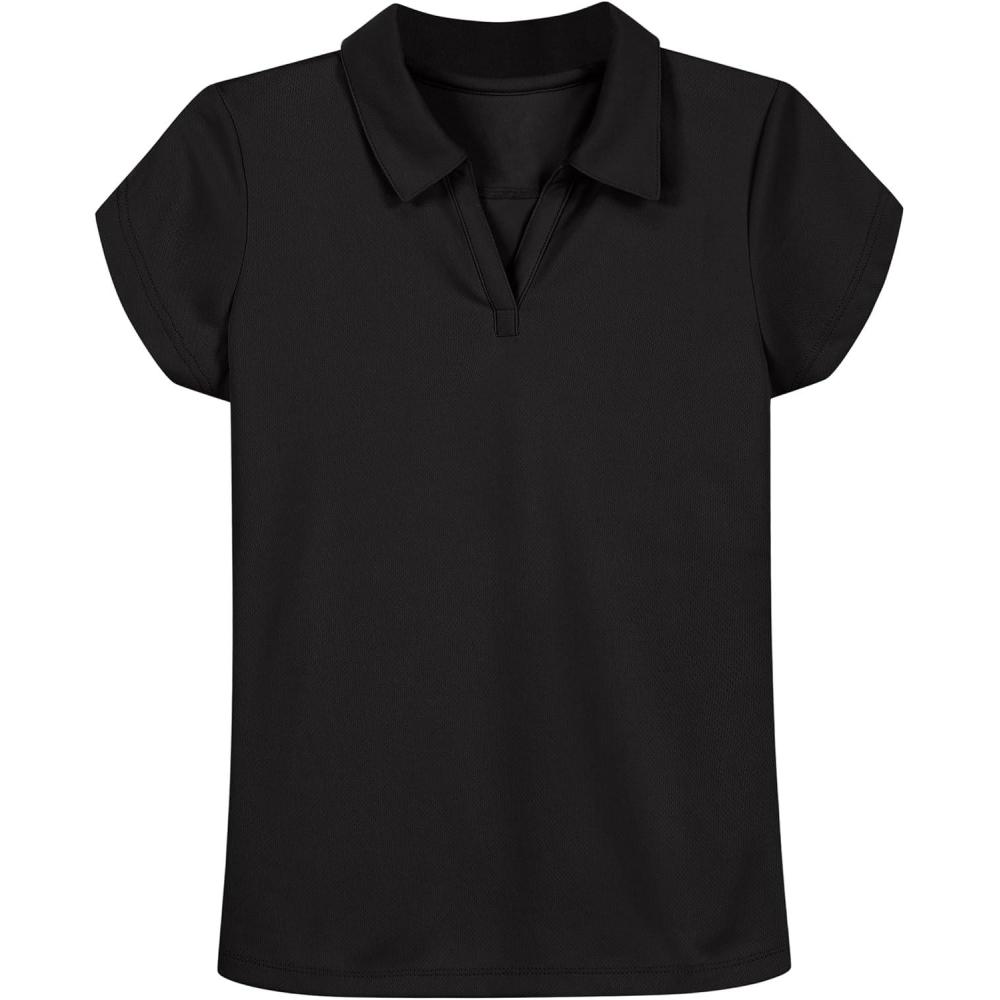 imageNautica Girls Short Sleeve Performance PoloBlack