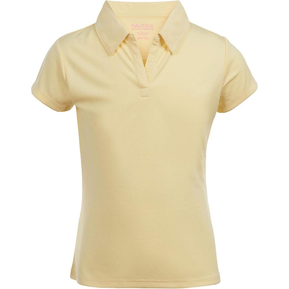 imageNautica Girls Short Sleeve Performance PoloLight Yellow