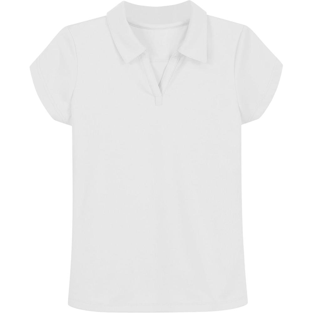 imageNautica Girls Short Sleeve Performance PoloWhite