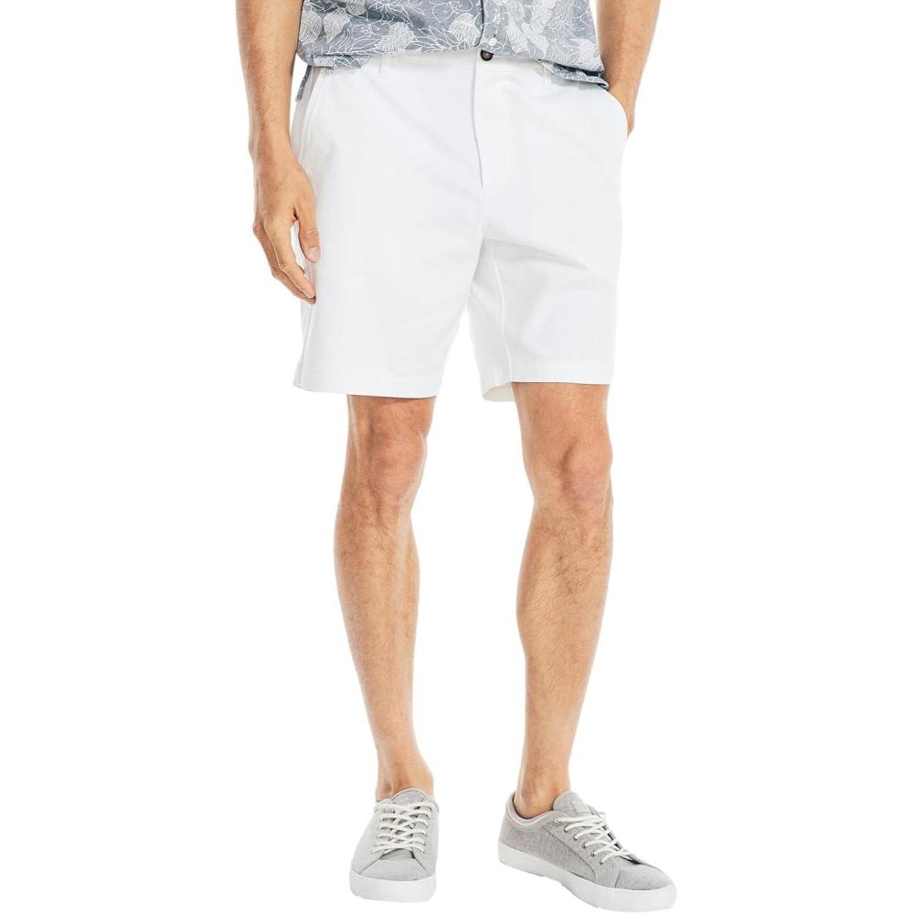 imageNautica Mens 85quot Deck ShortOptic White