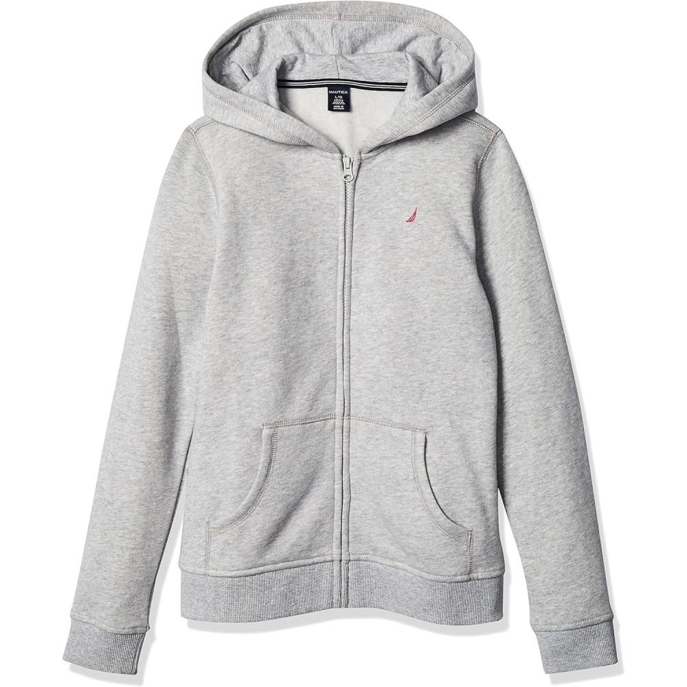 imageNautica girls Fleece Fullzip Hoodie SweatshirtGrey Heather
