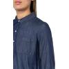 imageNautica Womens Button Front Long Sleeve Roll Tab ShirtDark Azure