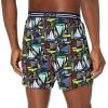 imageNautica mens Classic Cotton Loose Knit BoxerMarina PrintBlack