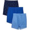 imageNautica mens Cotton Woven 3 Pack BoxersAero BlueSea CobaltSailspeacoat