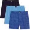 imageNautica mens Cotton Woven 3 Pack BoxersAero BluePeacoatAnchorbright Cobalt