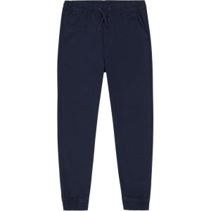 imageNautica Boys School Uniform Jogger Pants Elastic Waistband with Drawstring Closure Stretch Twill FabricEvan Navy