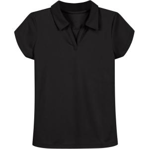 imageNautica Girls Short Sleeve Performance PoloBlack
