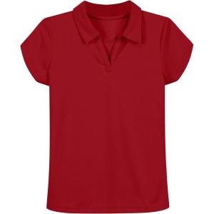 imageNautica Girls Short Sleeve Performance PoloRed