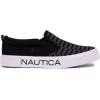imageNautica Kids SlipOn Sneakers  Casual LowTop Shoes for Boys and Girls  Comfortable Athletic Style for School Play and Everyday Wear  ToddlerLittle KidBig Kid SizesBlack Logo