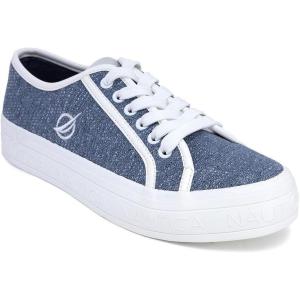 imageNautica Womens LaceUp Platform Fashion Sneakers  LowTop Casual Walking ampamp Tennis Shoes PlatformNavylancelot