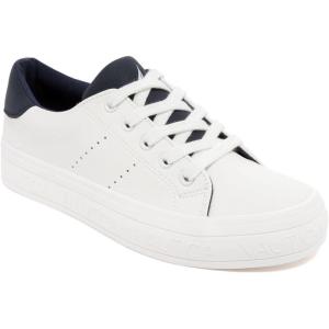 imageNautica Womens LaceUp Platform Fashion Sneakers  LowTop Casual Walking ampamp Tennis Shoes PlatformWhite Navykildate