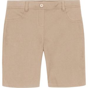 imageNautica Girls School Uniform Bermuda Shorts Pullon Fit Stretchy Material Functional PocketsKhaki Knit