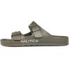 imageNautica Mens EVA Double Buckle Slide Sandals  Adjustable Waterproof SlipOn Comfort Shoes for Casual Wear Beach and PoolsideOlive