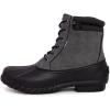 imageNautica Mens Duck Boots Waterproof Shell Insulated Snow ampamp Rain Boot LaceUp Winter Shoe Channing WideMedium WidthCharcoalBlack