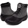 imageNautica Mens Duck Boots Waterproof Shell Insulated Snow ampamp Rain Boot LaceUp Winter Shoe Channing WideMedium WidthCharcoalBlack