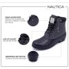 imageNautica Mens Duck Boots Waterproof Shell Insulated Snow ampamp Rain Boot LaceUp Winter Shoe Channing WideMedium WidthCharcoalBlack