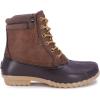 imageNautica Mens Duck Boots Waterproof Shell Insulated Snow ampamp Rain Boot LaceUp Winter Shoe Channing WideMedium WidthTan Pebbled