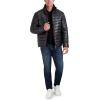 imageNautica Mens Lightweight Quilted Puffer Jacket  Full Zip Transitional OuterwearBlackRed