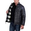 imageNautica Mens Lightweight Quilted Puffer Jacket  Full Zip Transitional OuterwearBlackWhite