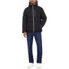 imageNautica Mens Midweight Faux Memory Puffer Jacket Adjustable Hood Insulated Quilted Winter CoatBlack