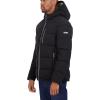 imageNautica Mens Midweight Faux Memory Puffer Jacket Adjustable Hood Insulated Quilted Winter CoatBlack