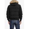 imageNautica Mens Midweight Faux Memory Puffer Jacket Adjustable Hood Insulated Quilted Winter CoatCaviar
