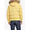 imageNautica Mens Midweight Faux Memory Puffer Jacket Adjustable Hood Insulated Quilted Winter CoatMustard