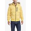 imageNautica Mens Midweight Faux Memory Puffer Jacket Adjustable Hood Insulated Quilted Winter CoatMustard