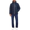 imageNautica Mens Midweight Faux Memory Puffer Jacket Adjustable Hood Insulated Quilted Winter CoatNavy