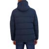 imageNautica Mens Midweight Faux Memory Puffer Jacket Adjustable Hood Insulated Quilted Winter CoatNavy