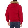 imageNautica Mens Midweight Faux Memory Puffer Jacket Adjustable Hood Insulated Quilted Winter CoatRuby