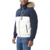 imageNautica Mens Midweight Faux Memory Puffer Jacket Adjustable Hood Insulated Quilted Winter CoatSail