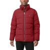 imageNautica Mens Midweight Puffer Jacket with Bib Insert  Fleece Collar Insulated Winter CoatRed