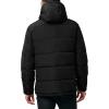 imageNautica Mens Midweight Quilted Faux Memory Puffer Jacket Adjustable Hood Insulated Winter CoatBlack