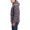 imageNautica Mens Midweight Quilted Faux Memory Puffer Jacket Adjustable Hood Insulated Winter CoatCharcoal