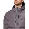 imageNautica Mens Midweight Quilted Faux Memory Puffer Jacket Adjustable Hood Insulated Winter CoatHeather Grey
