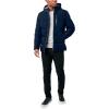 imageNautica Mens Midweight Quilted Faux Memory Puffer Jacket Adjustable Hood Insulated Winter CoatNavy