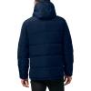 imageNautica Mens Midweight Quilted Faux Memory Puffer Jacket Adjustable Hood Insulated Winter CoatNavy