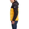 imageNautica Mens Midweight Quilted Faux Memory Puffer Jacket Adjustable Hood Insulated Winter CoatOld Gold