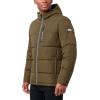 imageNautica Mens Midweight Quilted Faux Memory Puffer Jacket Adjustable Hood Insulated Winter CoatOlvbrown
