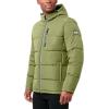 imageNautica Mens Midweight Quilted Faux Memory Puffer Jacket Adjustable Hood Insulated Winter CoatPale Olive