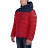 imageNautica Mens Midweight Quilted Faux Memory Puffer Jacket Adjustable Hood Insulated Winter CoatRednavy