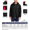 imageNautica Mens Midweight Quilted Faux Memory Puffer Jacket Adjustable Hood Insulated Winter CoatSunset