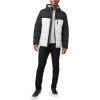 imageNautica Mens Midweight Quilted Faux Memory Puffer Jacket Adjustable Hood Insulated Winter CoatWhiteBlack